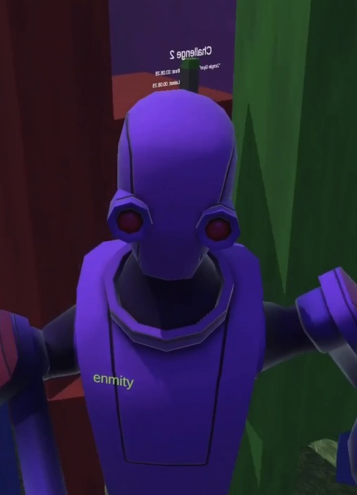 A purple Gorilla Game player in a challenge map